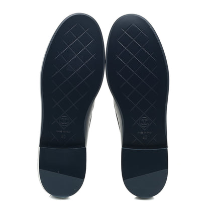 Chanel Lambskin Quilted CC Turnlock Loafers 40 Navy 5 of 9