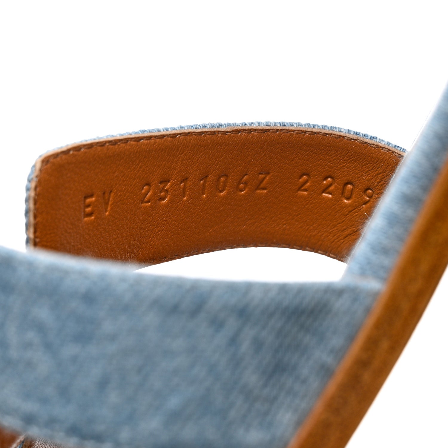 Hermes Denim Santorini Sandals 38 Bleu Clair 6 of 9