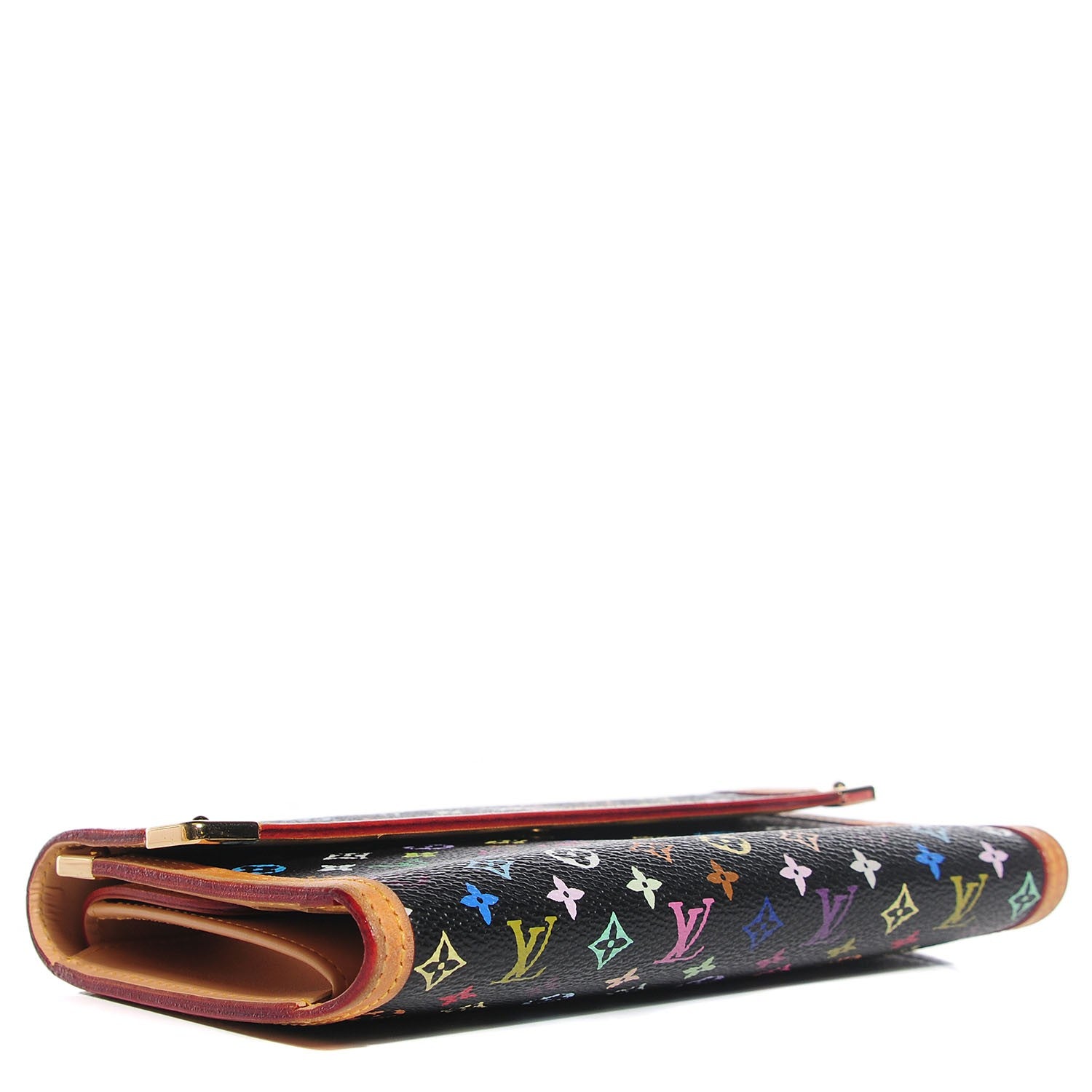 Louis Vuitton Monogram Multicolor Porte Tresor International Wallet Black 4 of 9