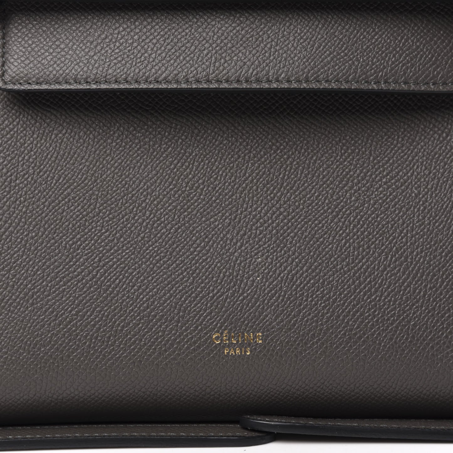 Grained Calfskin Micro Belt Bag Grey