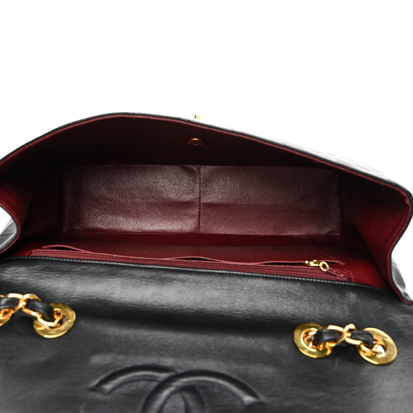 Lambskin Quilted XL Jumbo Single Flap Black
