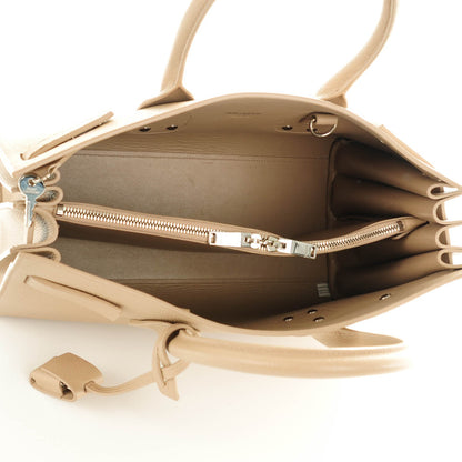 Saint Laurent Grained Calfskin Small Sac De Jour Dark Beige 5 of 7