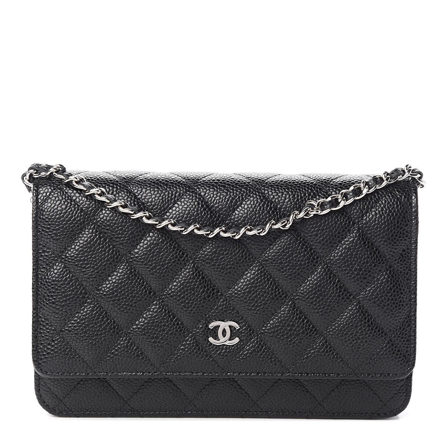 Chanel Caviar Quilted Wallet On Chain WOC Black 1 of 12
