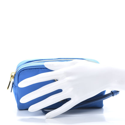 Prada Tessuto Nylon Saffiano Wristlet Azzurro 2 of 8