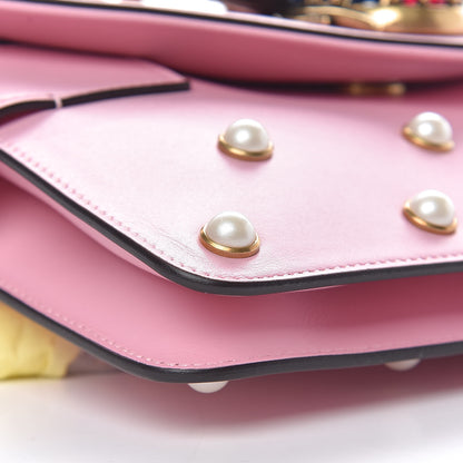 Gucci Nappa Pearl Studded Mini Queen Margaret Broadway Shoulder Bag Sugar Pink 9 of 12