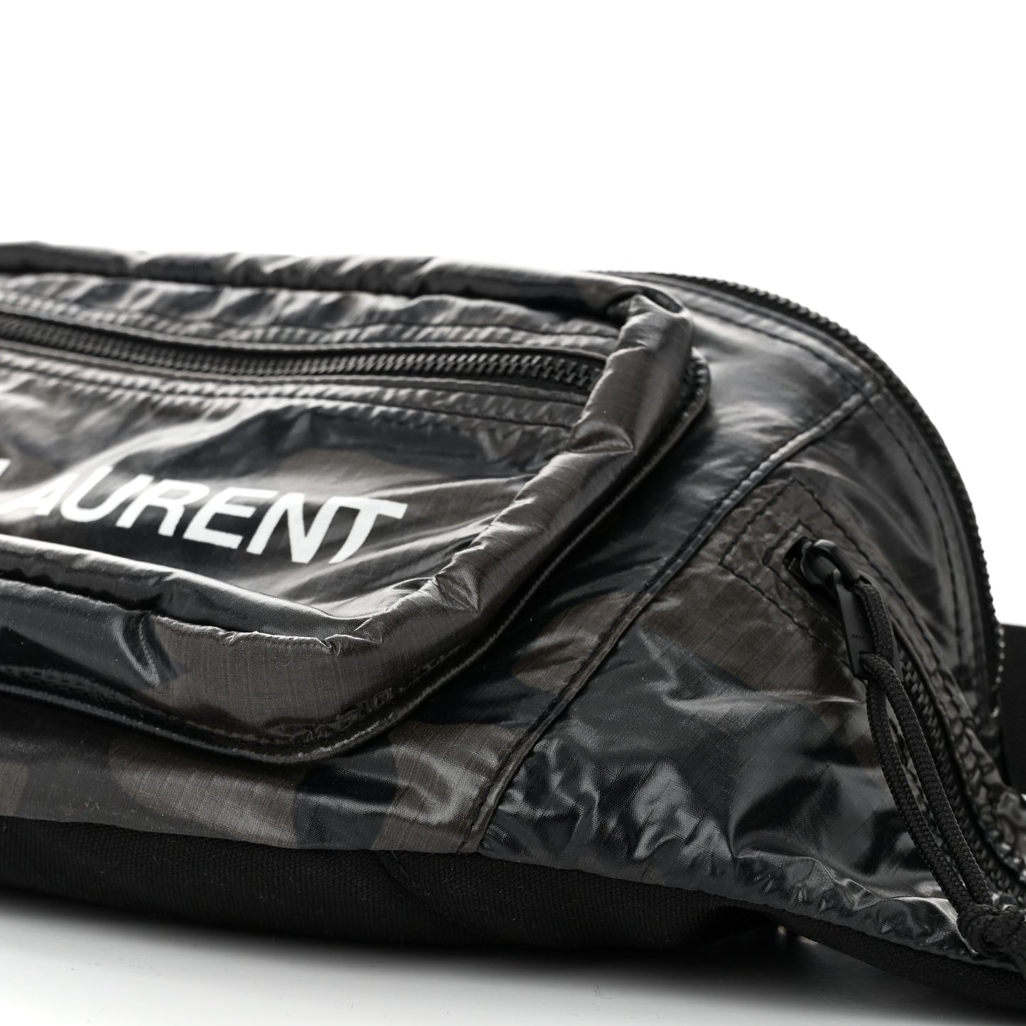 Nylon Camouflage Logo Ripstop Body Belt Bag Kaki