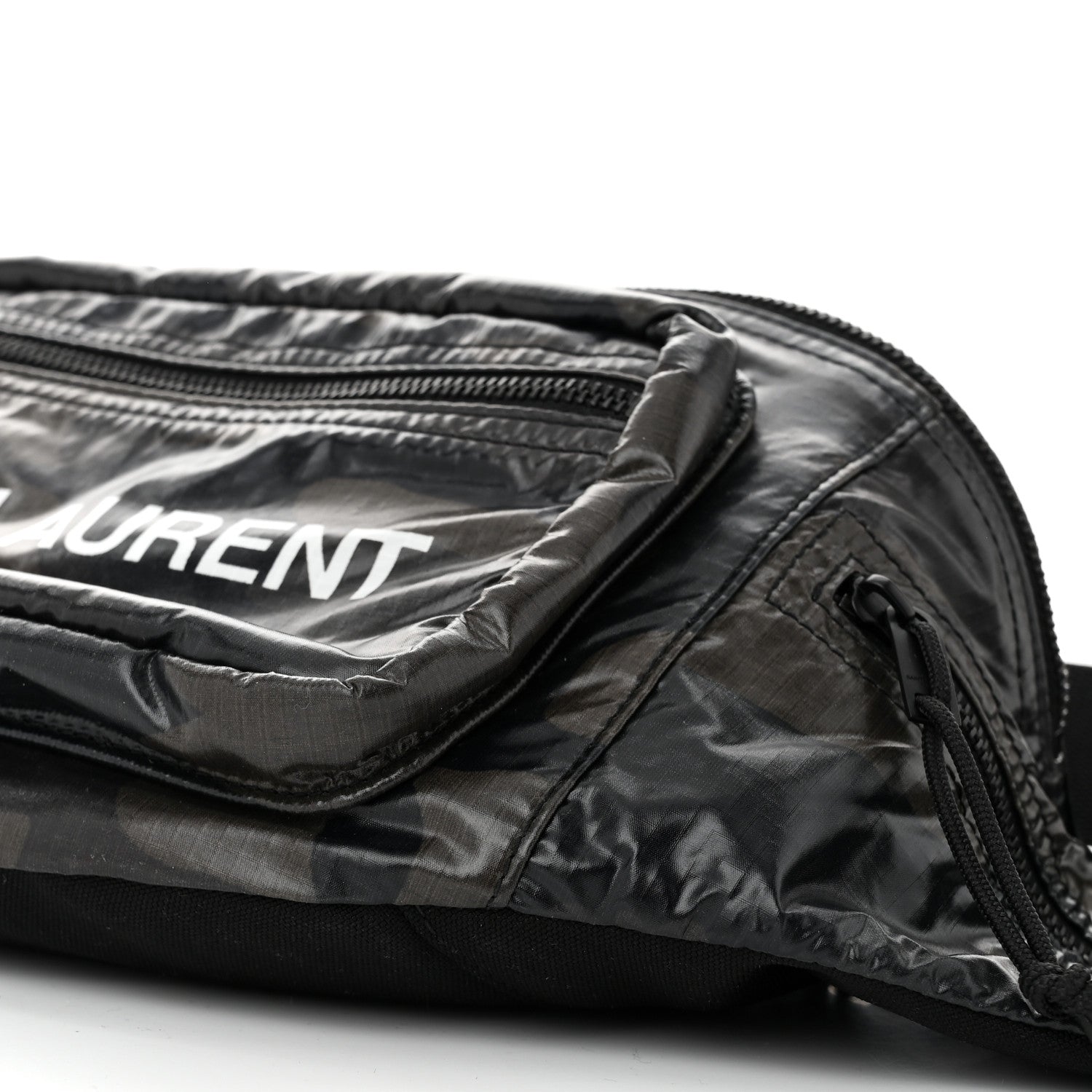 Saint Laurent Nylon Camouflage Logo Ripstop Body Belt Bag Kaki 9 of 9