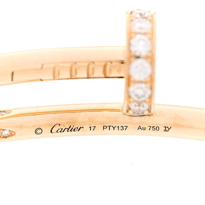 Cartier 18K Yellow Gold Diamond Juste Un Clou Bracelet 17 5 of 6