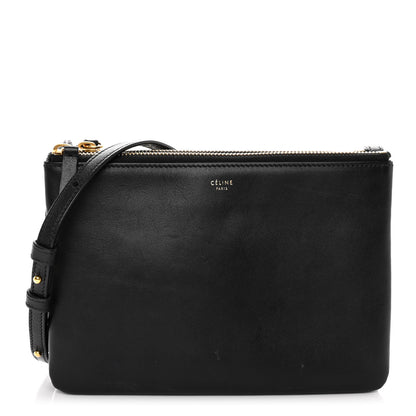 Celine Lambskin Small Trio Crossbody Bag Black 1 of 11