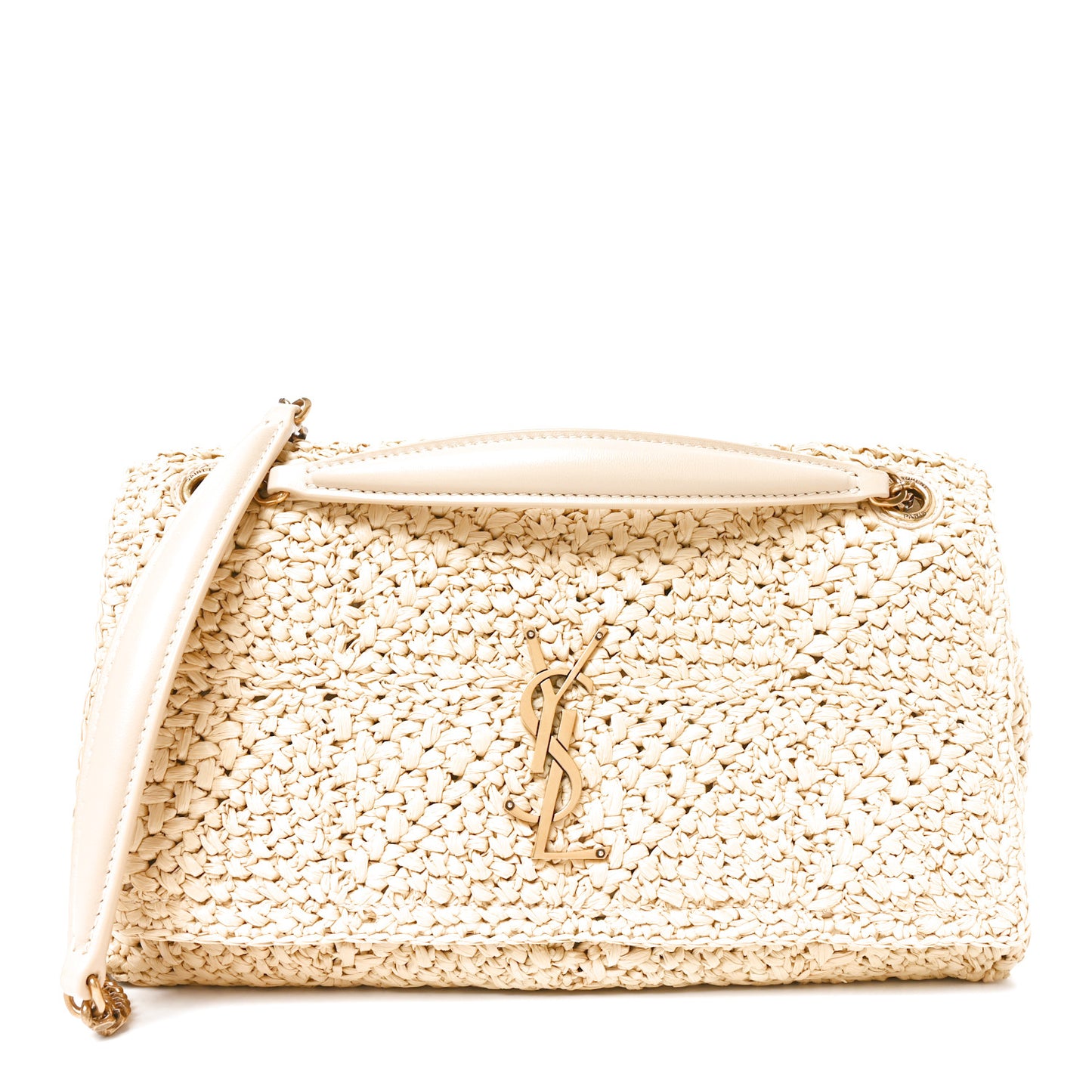 Raffia Monogram Medium Jamie Natural Avorio