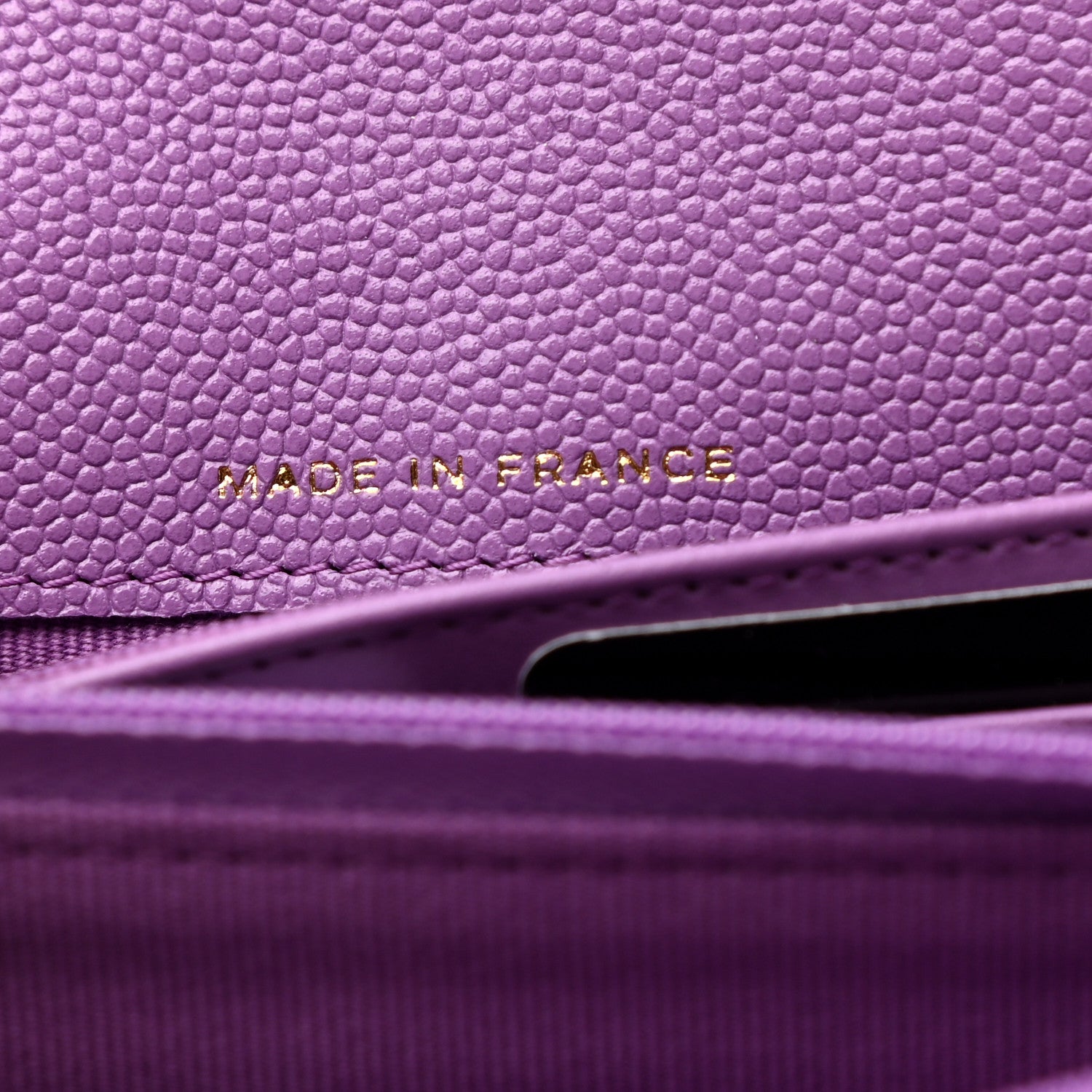 Chanel Caviar Quilted Large Flap Wallet Purple 7 of 9