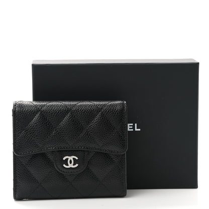 Chanel Caviar Quilted Compact Flap Wallet Black 9 of 9