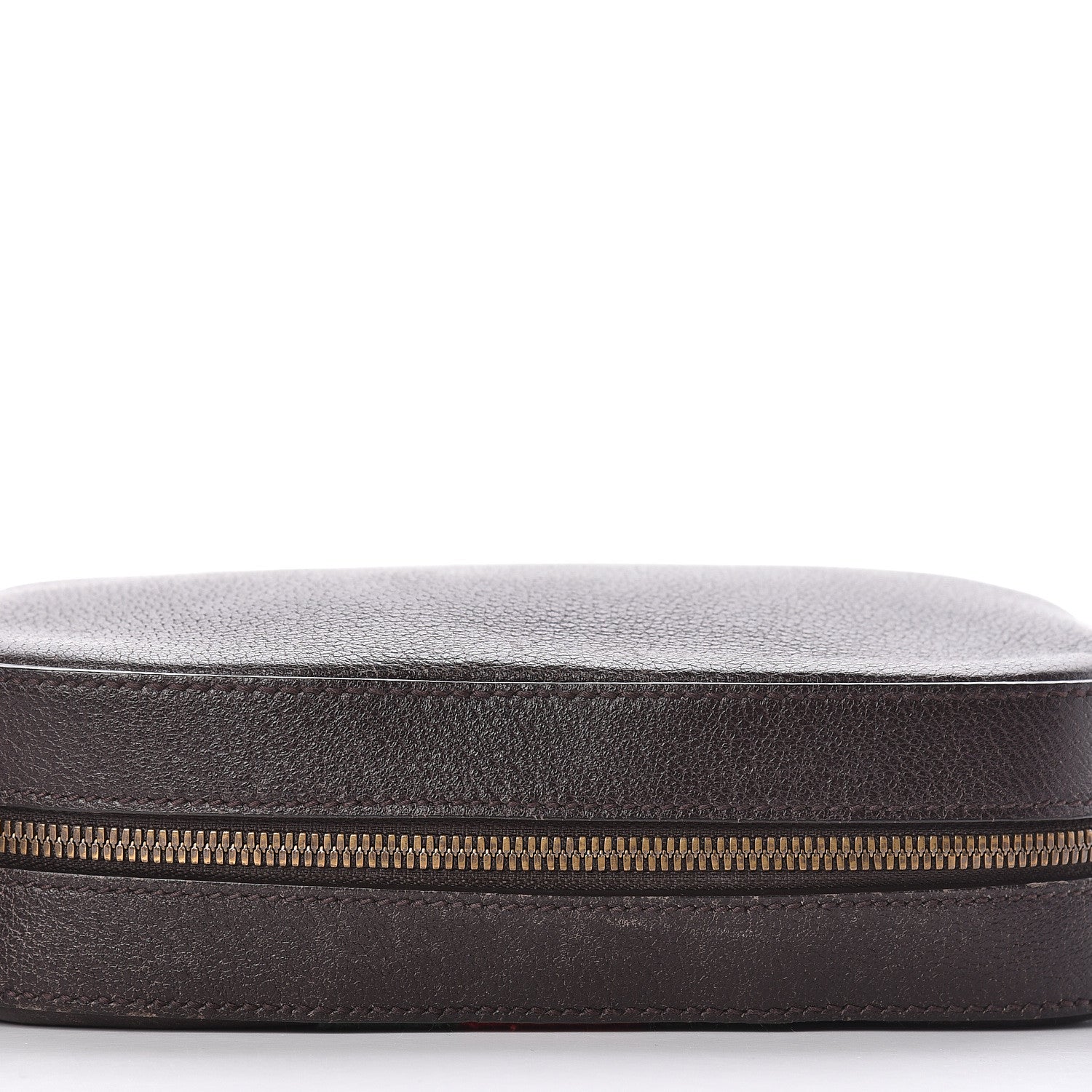 Gucci Textured Calfskin Web Small Webby Bee Shoulder Bag Brown Coffee 19 of 24