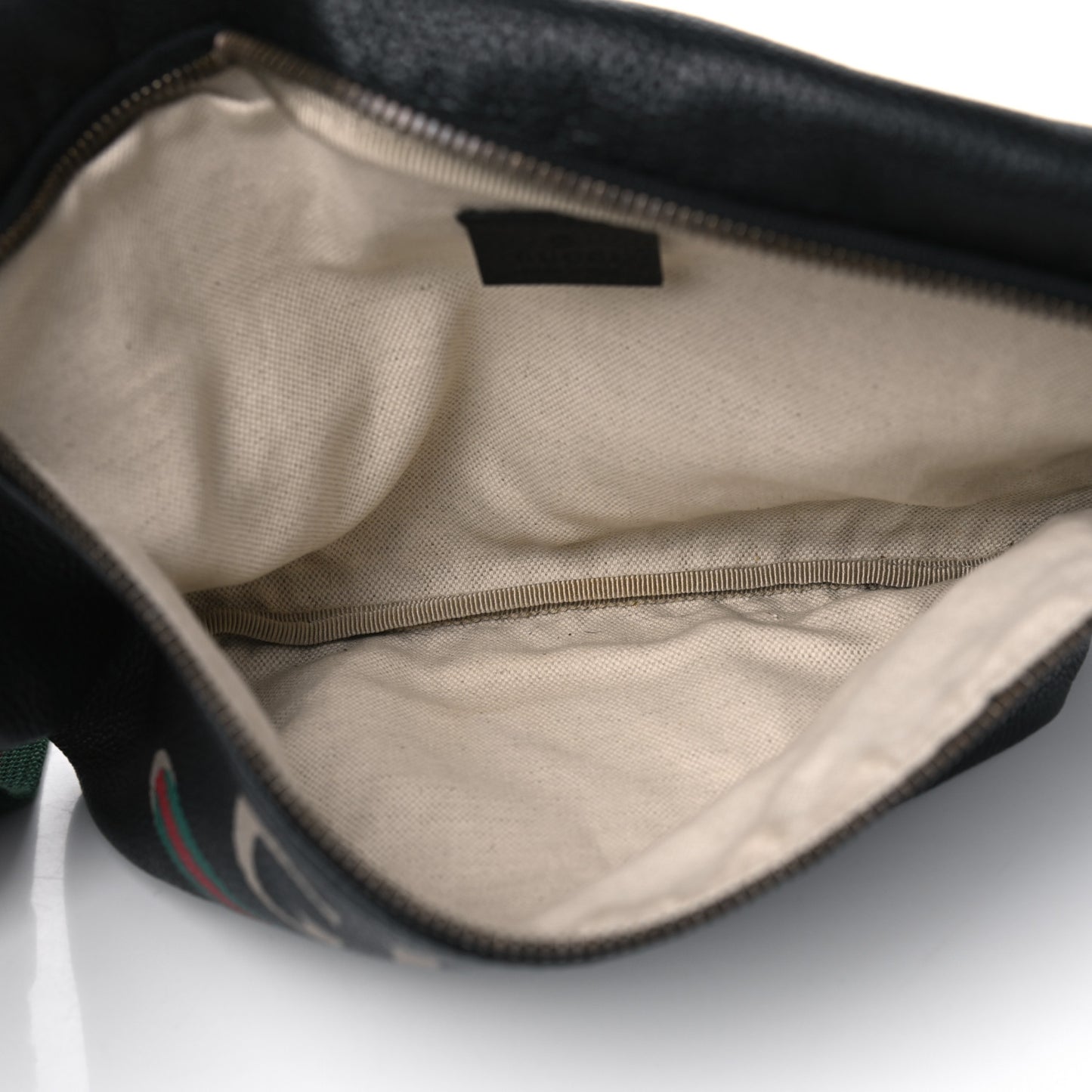 Grained Calfskin Logo Belt Bag Black