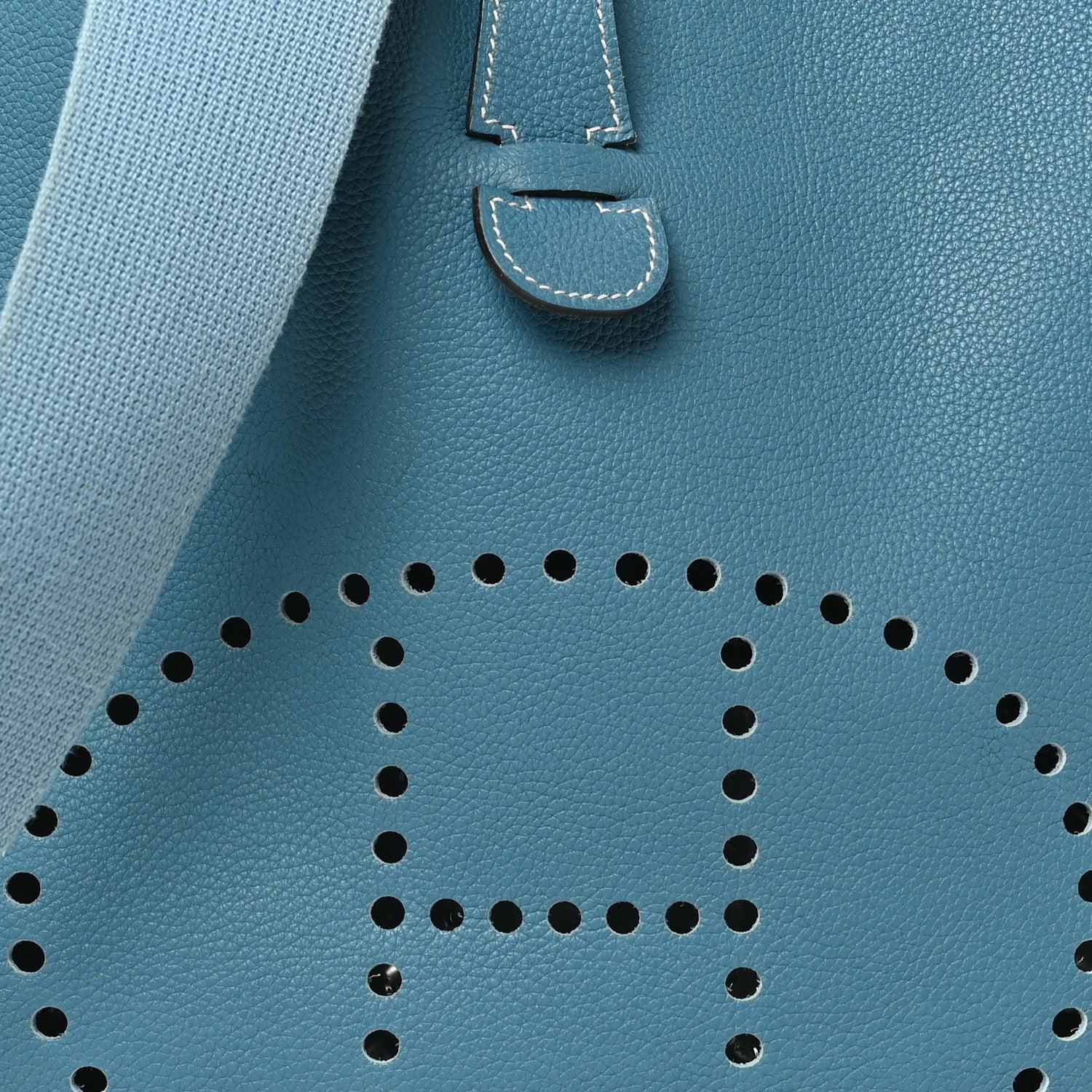 Hermes Taurillon Clemence Evelyne II GM Blue Jean 8 of 10