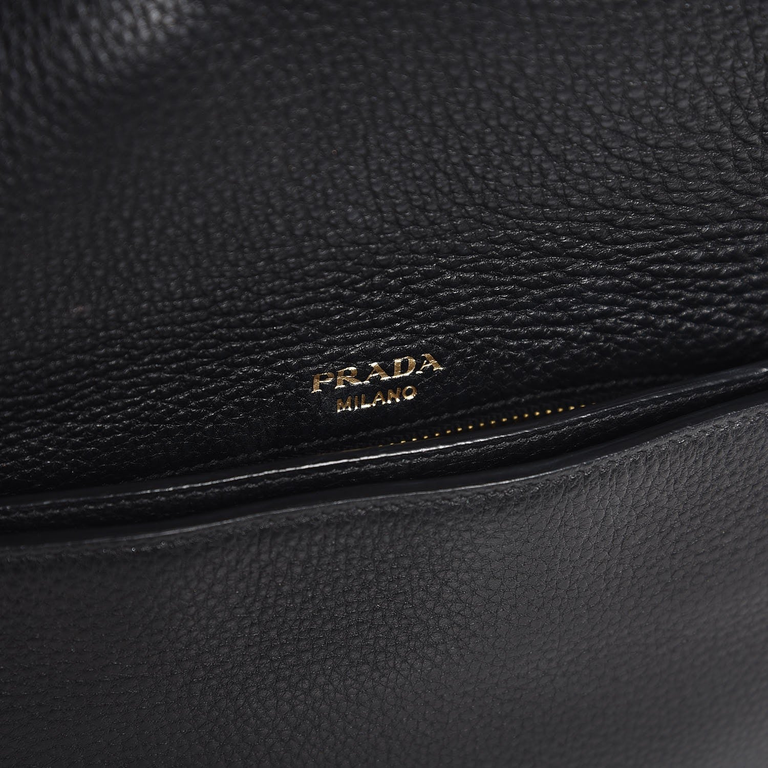 Prada Vitello Daino Shoulder Bag Black 7 of 9