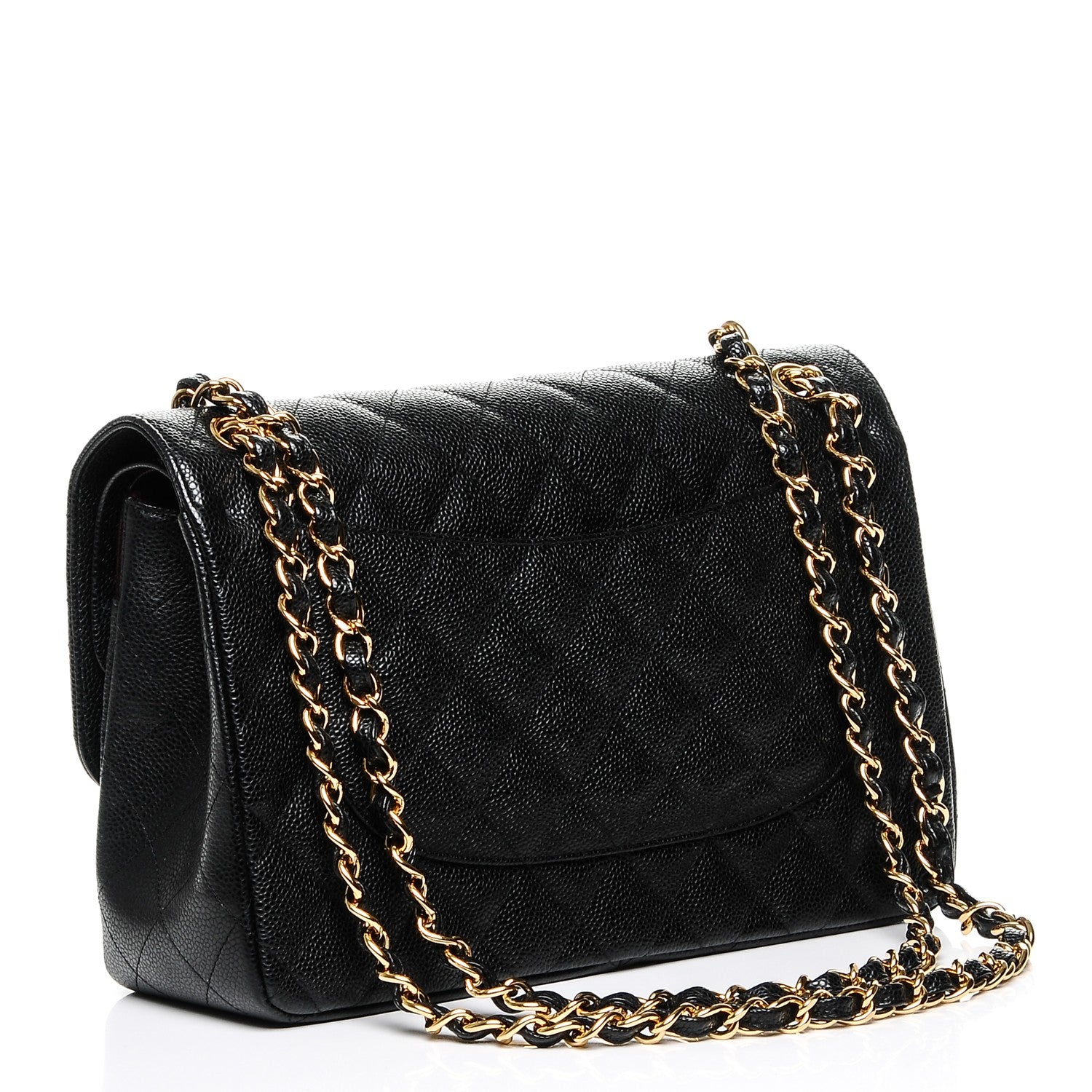 Chanel Caviar Quilted Jumbo Double Flap Black 3 of 9