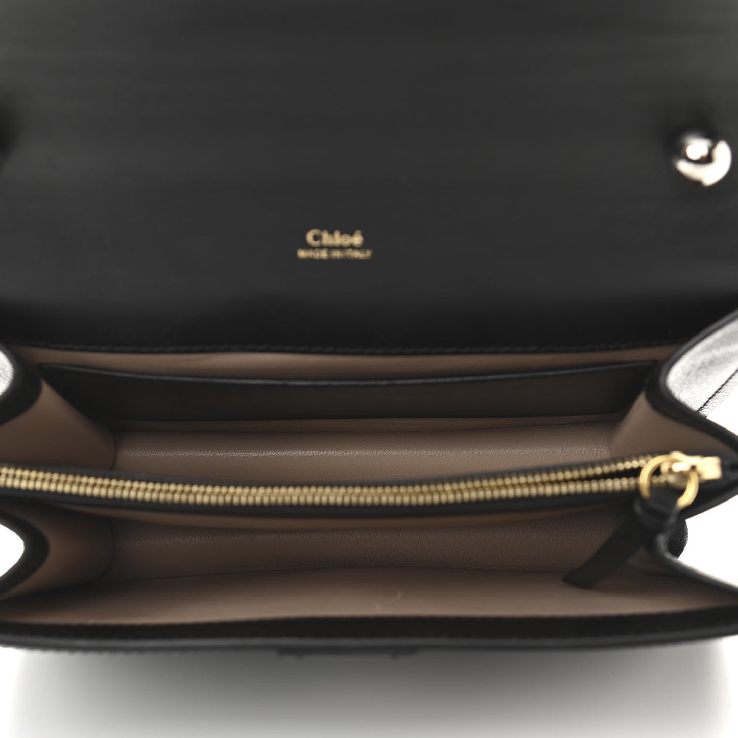 Shiny Goatskin Calfskin Aby Chain Shoulder Bag Black