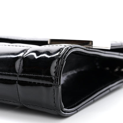 Chanel Patent Chocolate Bar Chain Clutch Black 11 of 11