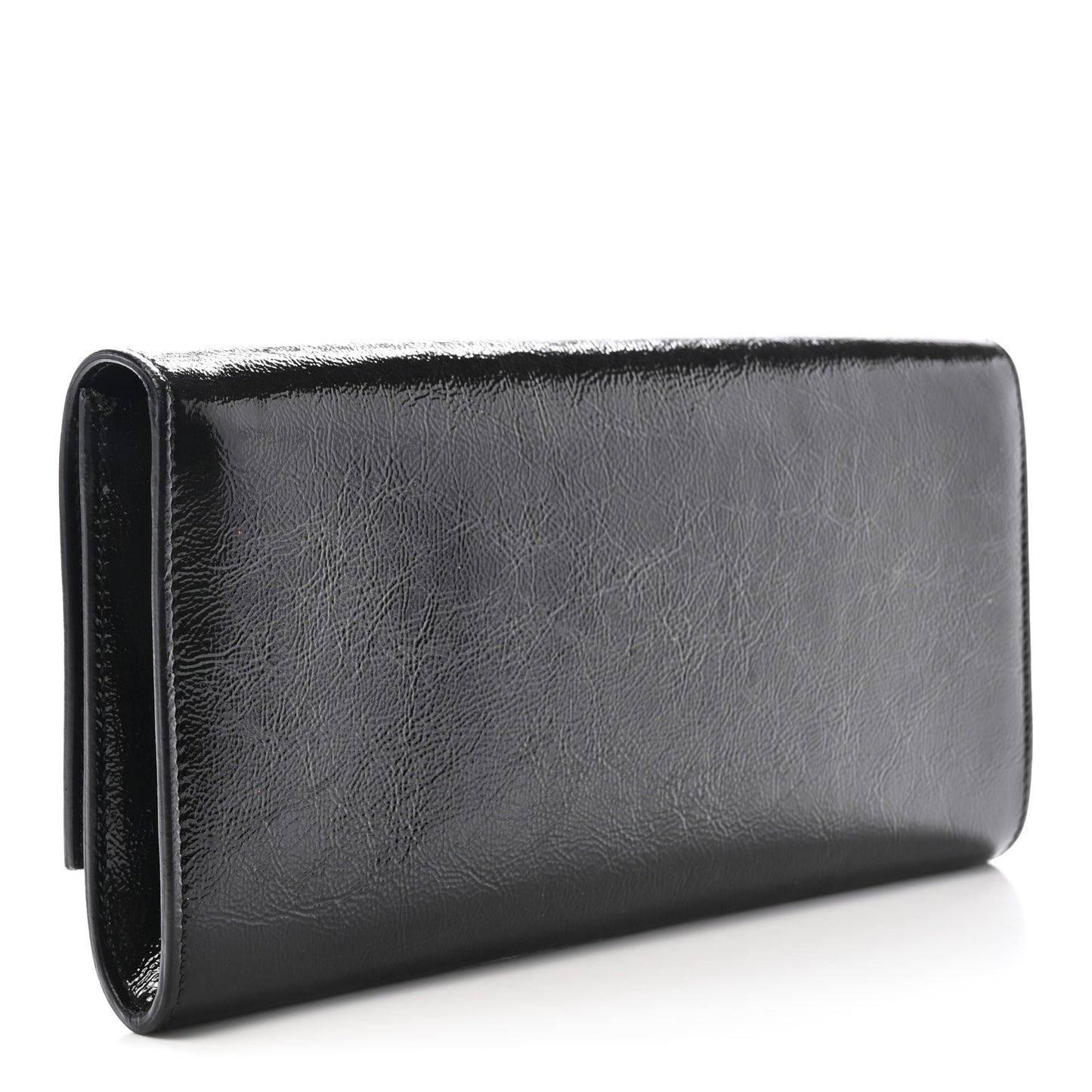 Textured Patent Monogram Small Belle De Jour Clutch Black