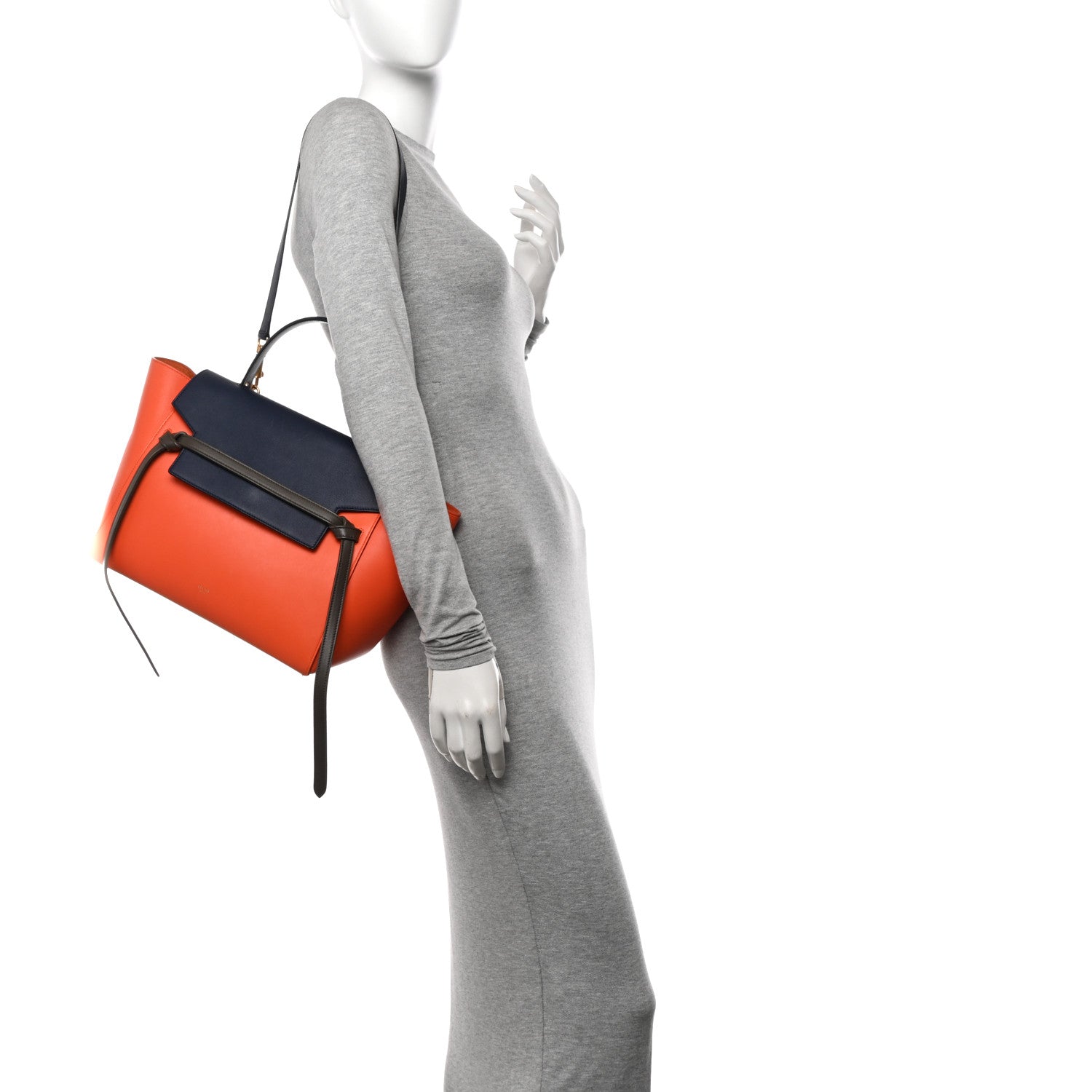 Celine Smooth Calfskin Mini Tri-Color Belt Bag Orange 2 of 12