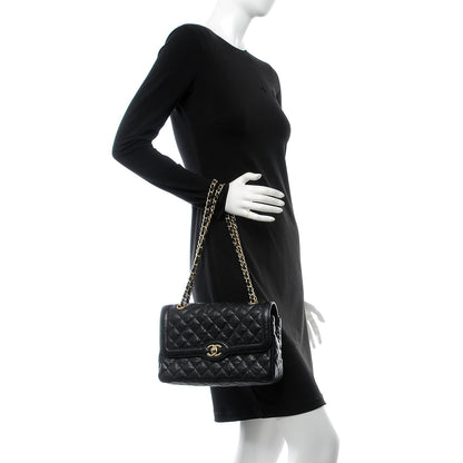 Chanel Crumpled Grained Calfskin Flap Black 3 of 9