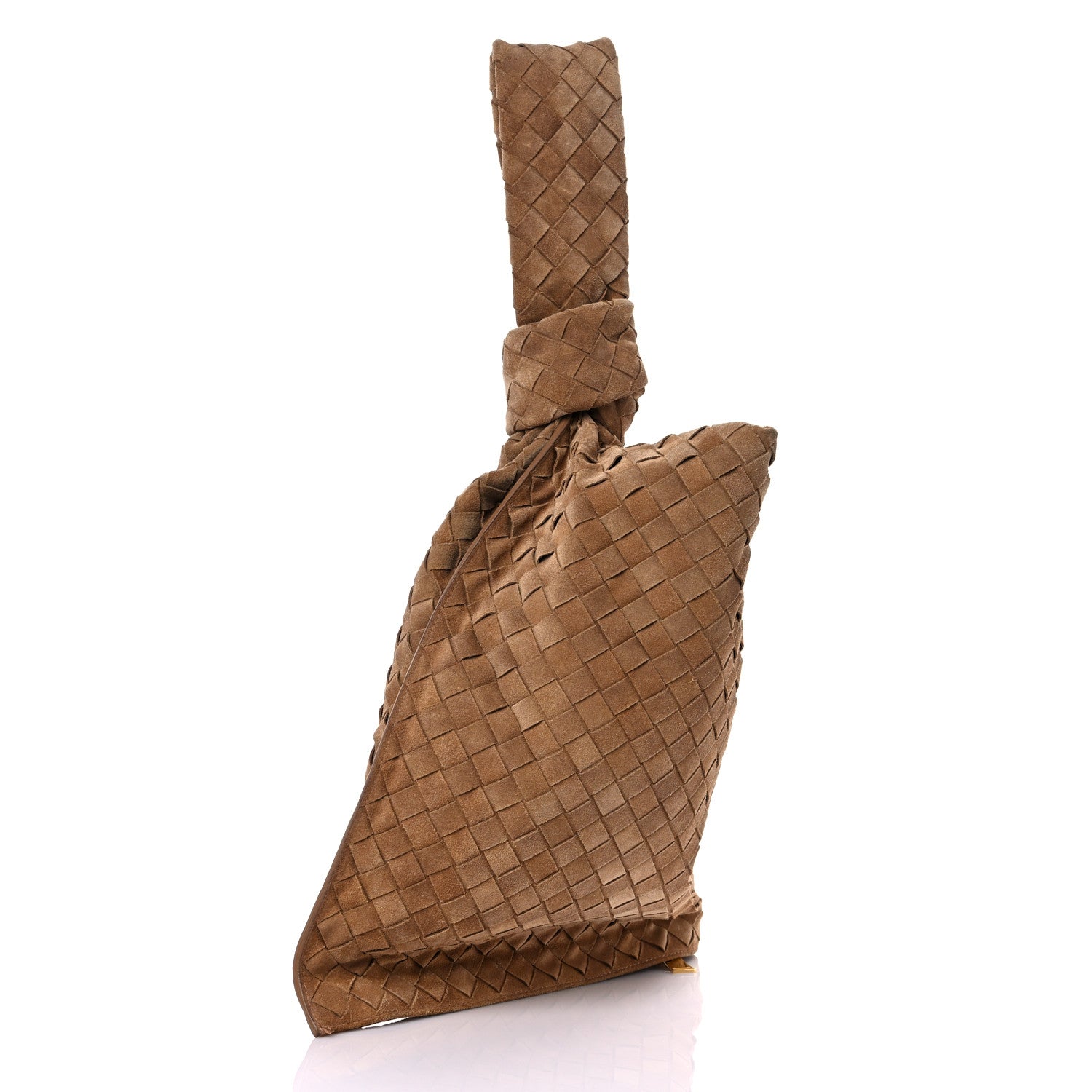 Bottega Veneta Suede Intrecciato BV Twist Caramel Caramel 3 of 10