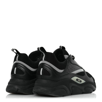 Christian Dior Technical Mesh Calfskin Mens B22 Sneakers 46 Black 5 of 14