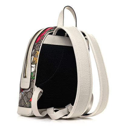 Gucci GG Supreme Monogram Flora Web Small Ophidia Day Backpack White 3 of 11