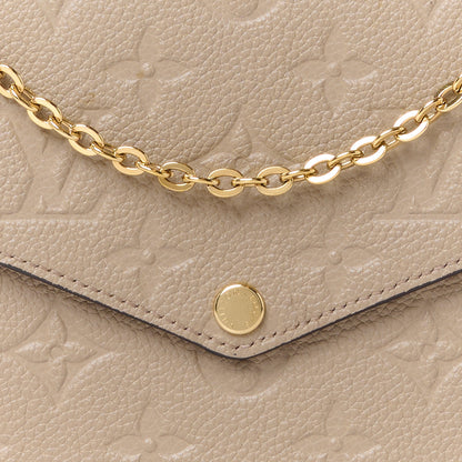 Louis Vuitton Empreinte Pochette Felicie Chain Wallet Tourterelle 12 of 14
