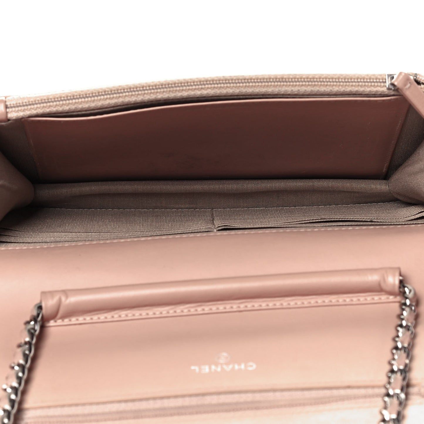Caviar Timeless CC Wallet on Chain WOC Dark Beige