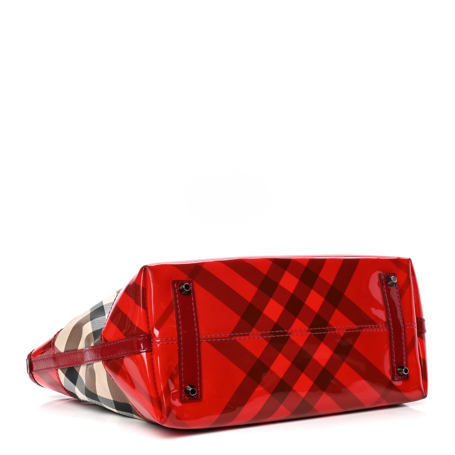 Burberry Nova Check PVC Tote Red 3 of 5