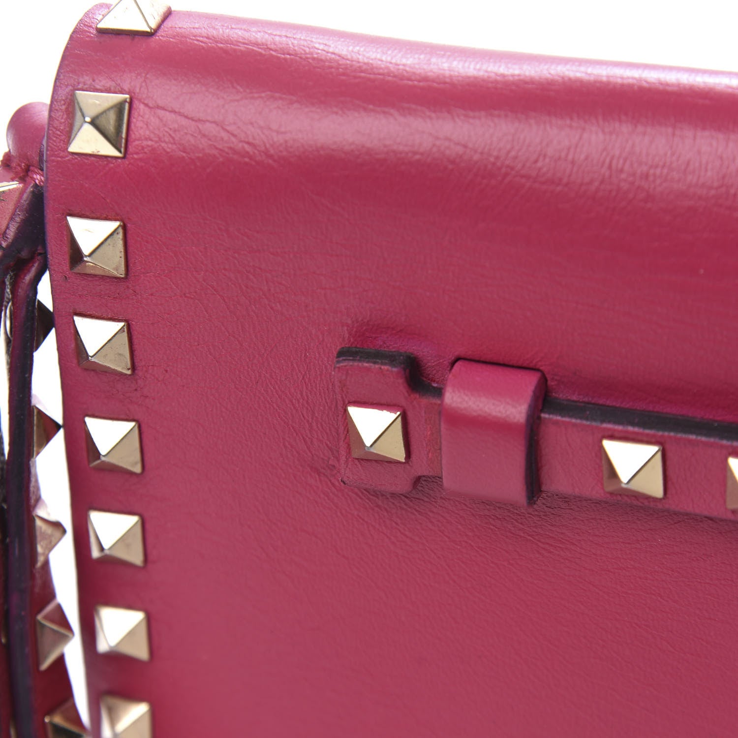 Valentino Garavani Nappa Rockstud Wristlet Clutch Cyclamin 10 of 11