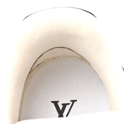Louis Vuitton Calfskin Monogram Denim Mens LV Trainer Sneakers 11 Black 11 of 11