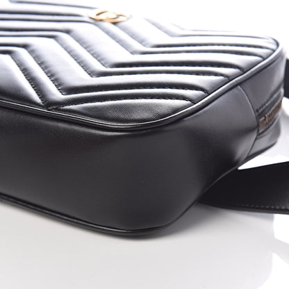 Gucci Calfskin Matelasse Mens GG Marmont Belt Bag 100 40 Black 9 of 9