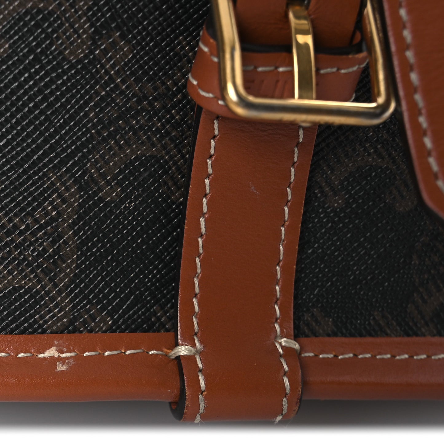 Triomphe Canvas Medium Folco Bag Tan