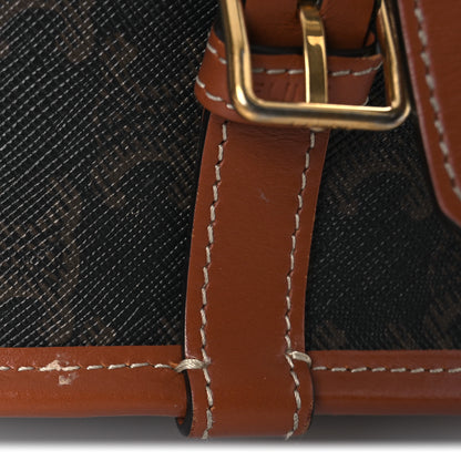 Celine Triomphe Canvas Medium Folco Bag Tan 16 of 17