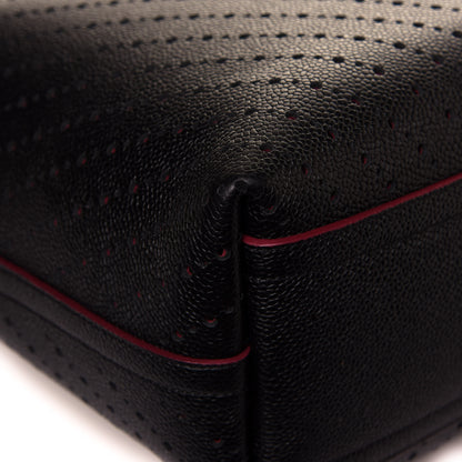 Chanel Perforated Grained Calfskin Large Shopping Tote Black 12 of 13