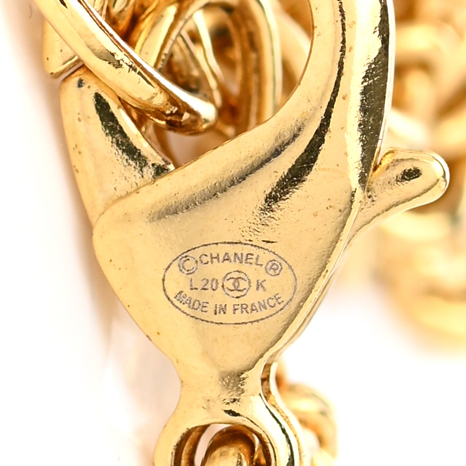 Chanel Metal CC Chain Pendant Necklace Gold 6 of 7
