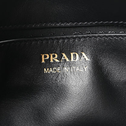 Prada Soft Calfskin Arque Shoulder Bag Black 6 of 10