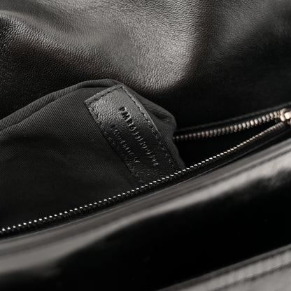 Saint Laurent Crinkled Calfskin Monogram Medium Niki Chain Satchel Black 7 of 11