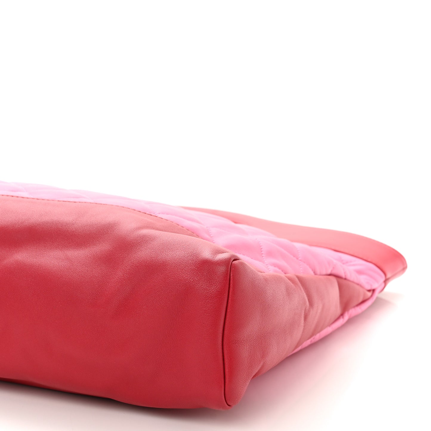 Lambskin Quilted Large 31 Shopping Bag Pink Light Red