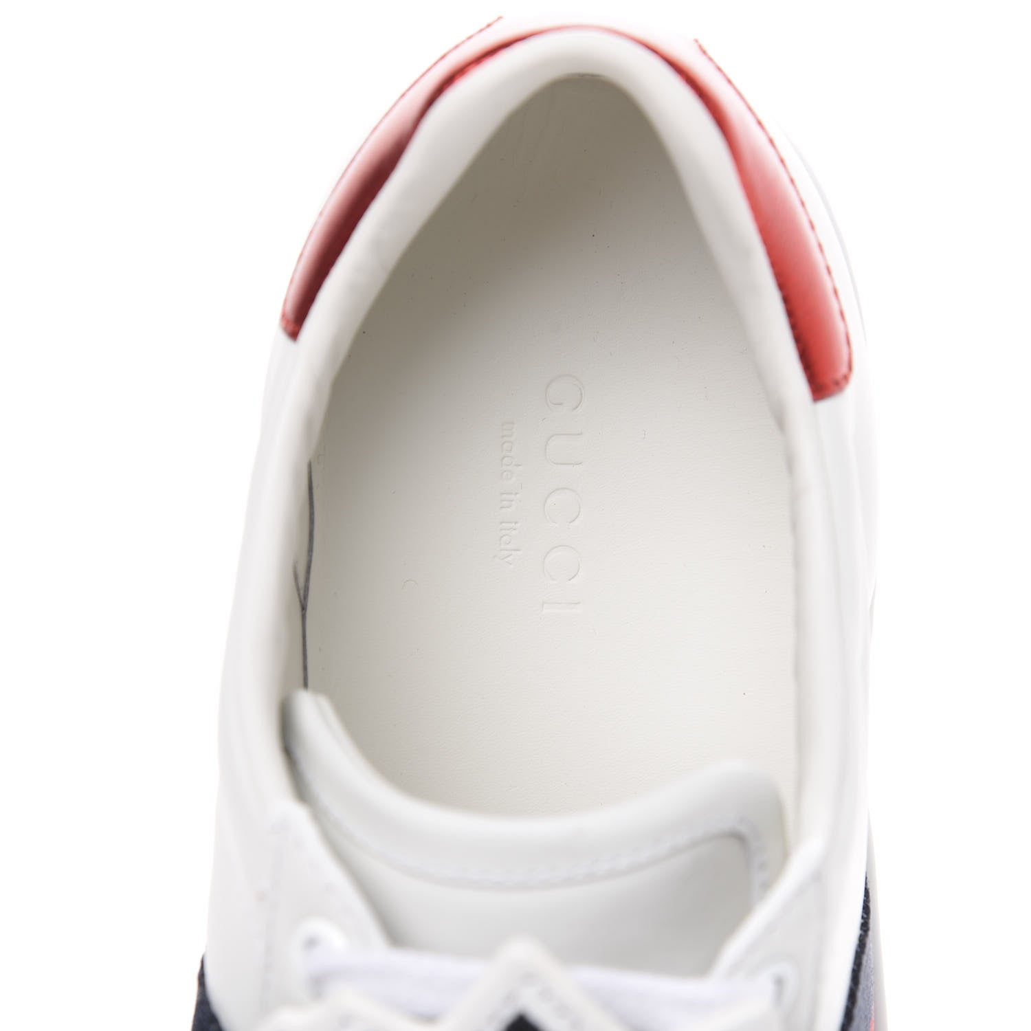 Gucci Calfskin Ayers Crystal Web Womens New Ace Pineapple Sneakers 37 White 5 of 9