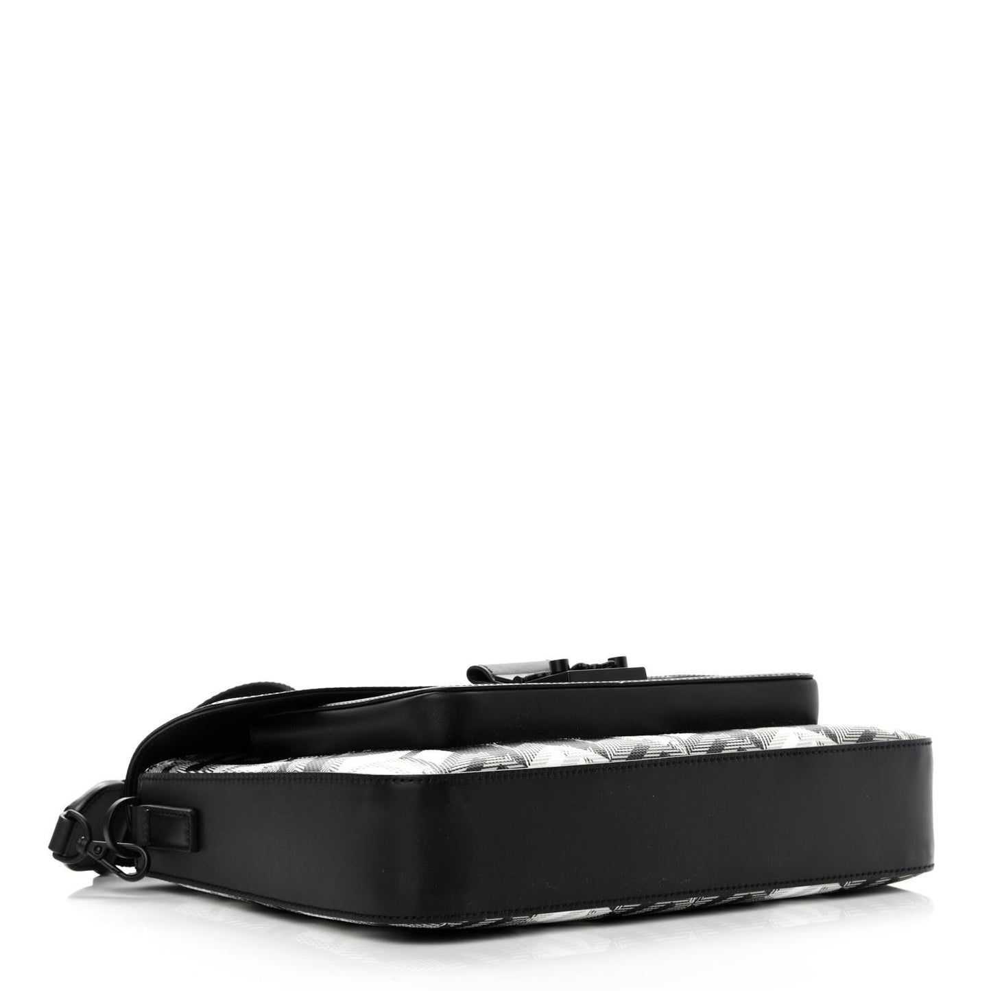 Canvas Nappa Cubic Monogram Millie Crossbody Black White