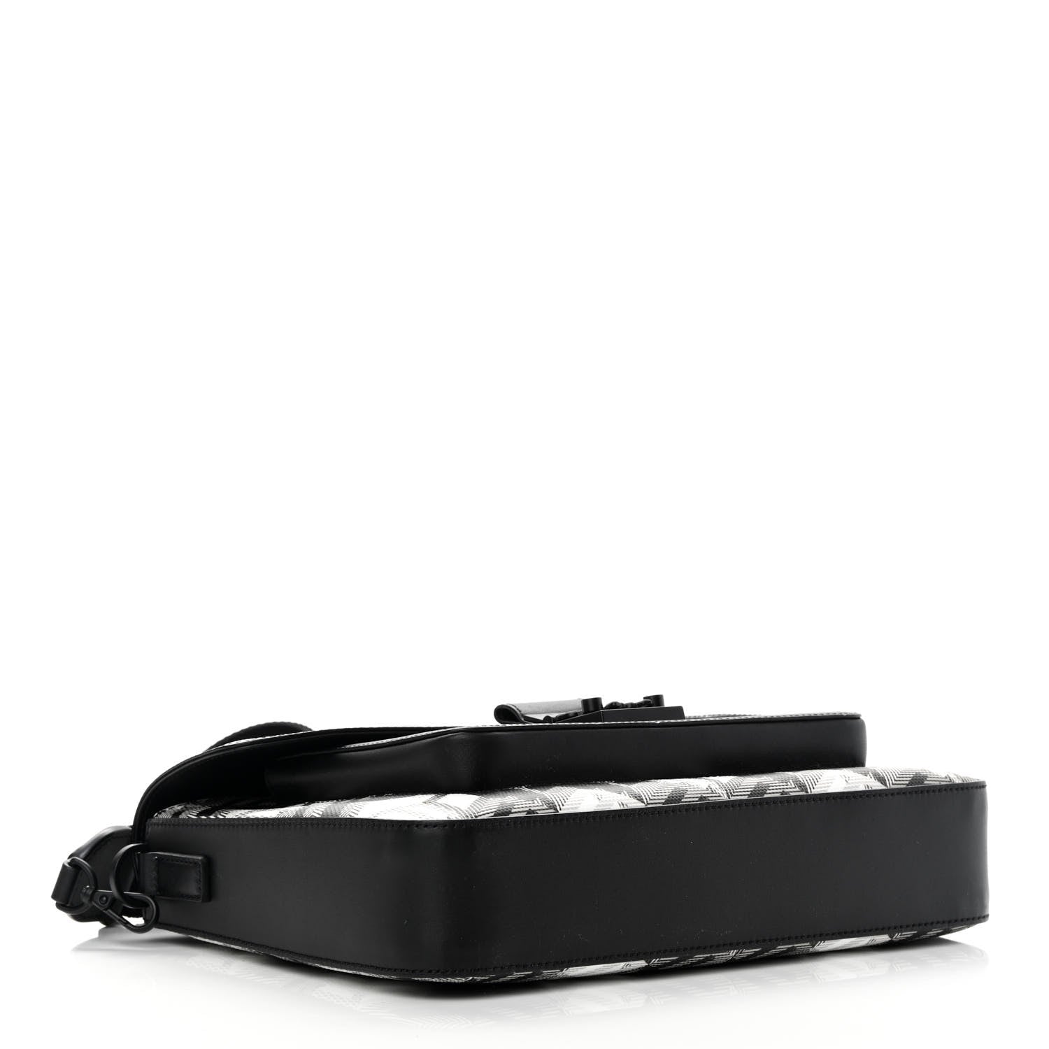 MCM Canvas Nappa Cubic Monogram Millie Crossbody Black White 4 of 13