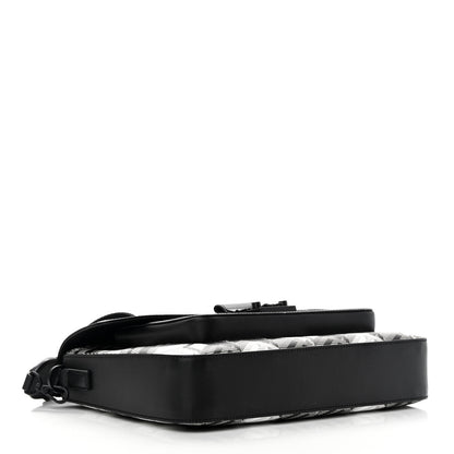 MCM Canvas Nappa Cubic Monogram Millie Crossbody Black White 4 of 13