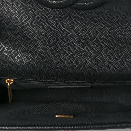 Chanel Caviar Quilted School Memory Small Top Handle Flap Black 5 of 8