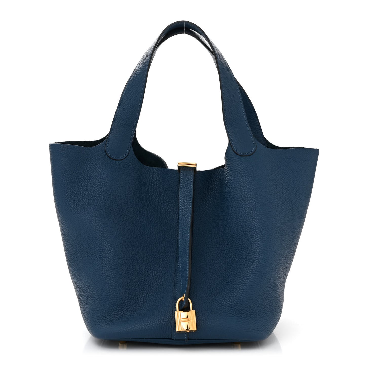 Taurillon Clemence Picotin Lock 22 MM Deep Bleu