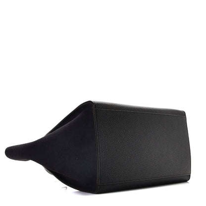 Celine Drummed Calfskin Suede Small Trapeze Navy 3 of 10