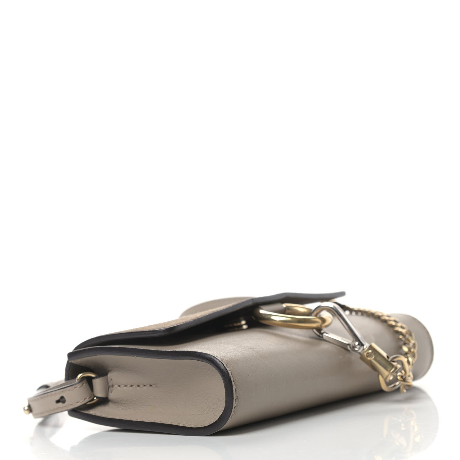 Chloe Suede Calfskin Mini Faye Shoulder Bag Motty Grey 4 of 14